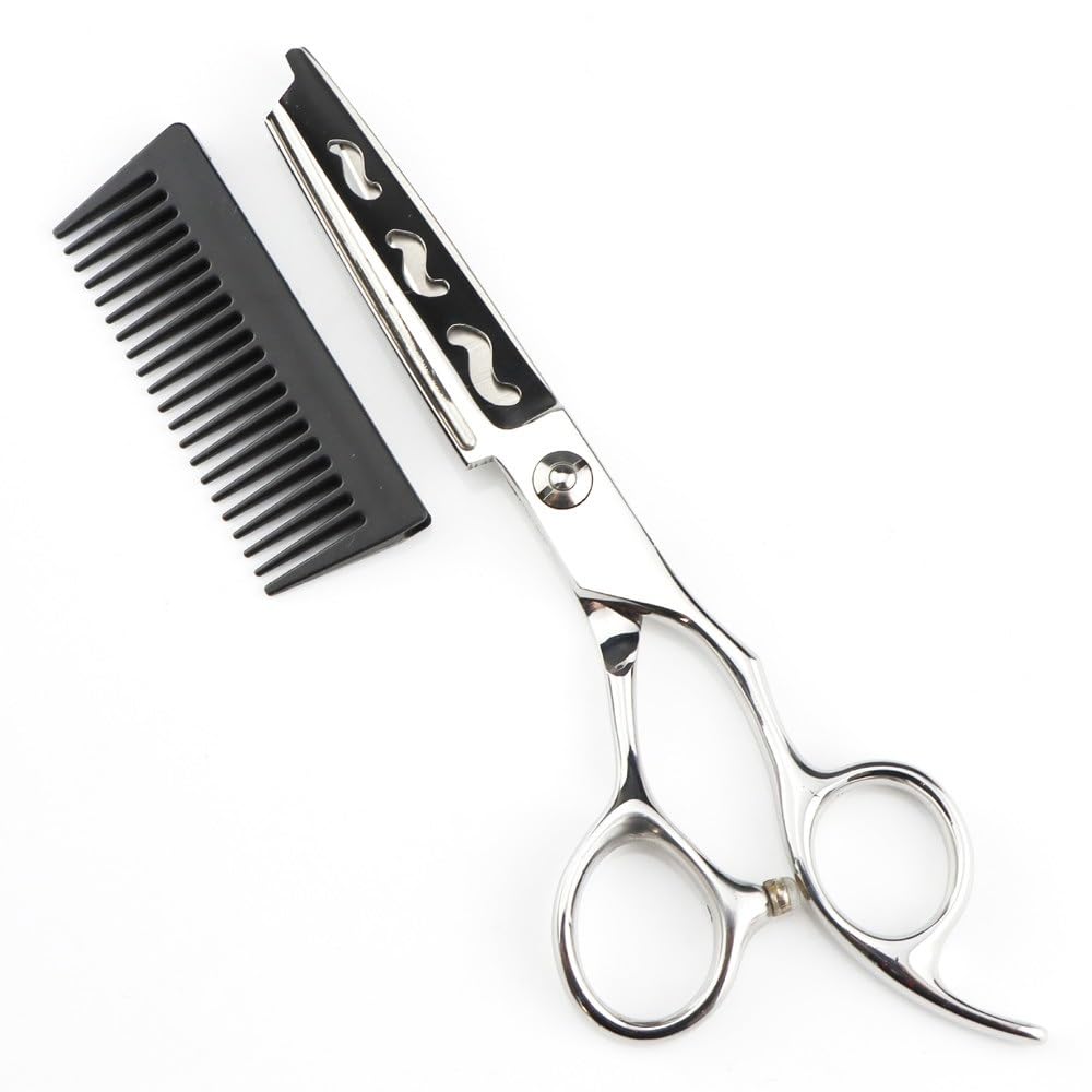 Forbici per tagliare i capelli, 6 pollici professionali JP440c acciaio cavo 2 in 1 forbici per capelli con pettine taglio dei capelli barbiere forbici per tagliare i cape(