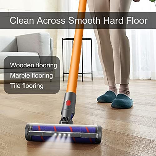 MoPei Soft Roller Cleaner Head for Dyson V7 V8 V10 V11 V15 Cordless Vacuum Cleaners, LED Lighting