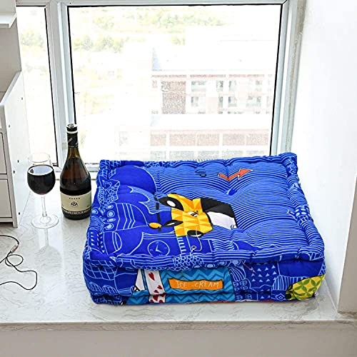 Image of COZY FURNISH Children Chair Increasing Cushion Square Kids Highchair Booster Seat Lift Pads for Baby Toddler Students Dining Table Chair| Seat Cushion 14 Inch x 14 Inch