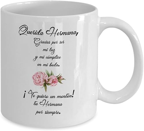 Miniatura 2 de Regalo De Boda Para Hermana De La Novia, Regalo Para Hermana De La Novia El Día De Boda, Taza Café O Té De Bodas a Hermana De La Novia
