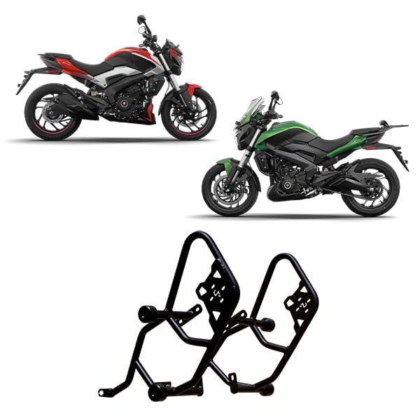 Image of Premium Crash Guard with Sliders for Bajaj Dominar 250 /400 (Black) (Set of 1) (Adventure)