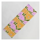Society6 Retro Groovy Daisies - Orange, Pink, Very-peri And Green by Gabi Thomeu Yoga Mat (24" x 70"