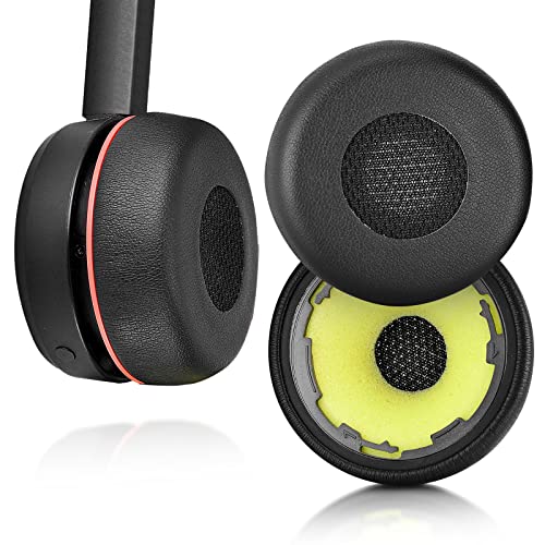 Repuestos almohadillas para auriculares compatibles con Jabra Evolve 75 75+ / 75 UC / 75MS (almohadillas de cuero sintético) miniatura 1