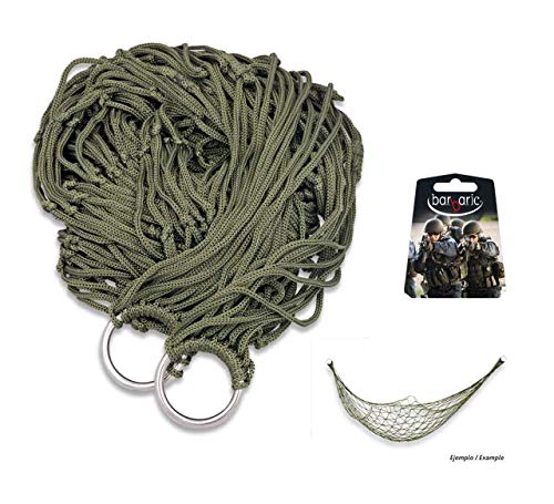 Barbaric Hamaca Cuerda Verde 220cm +mosqueton Regalo 5cm