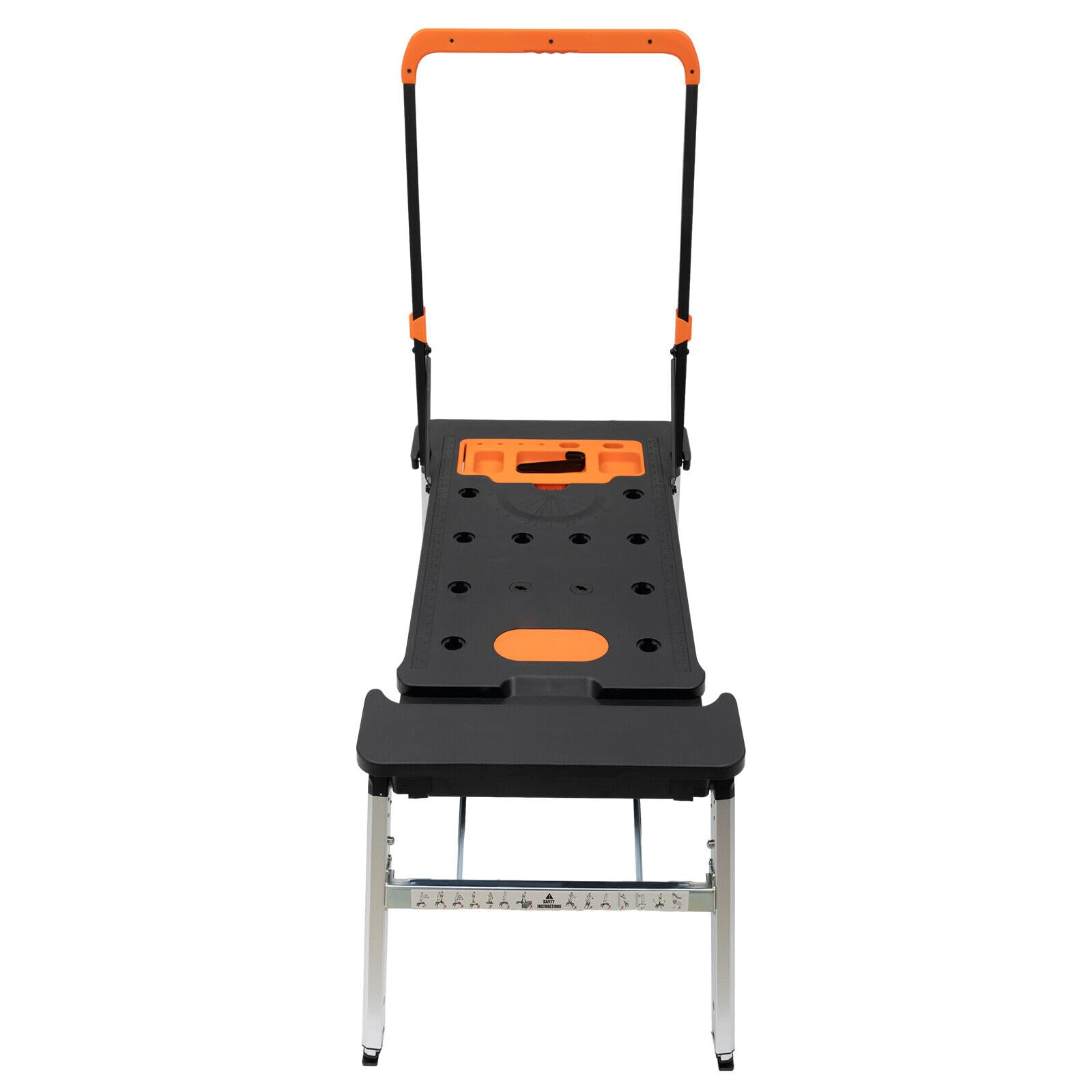 Banco de trabajo plegable 7 en 1, carro de trabajo portátil, mesa de trabajo de garaje, carro de taller para caballete, plataforma de trabajo