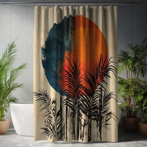 Rideau de douche 100x180 imperméable rideaux baignoire polyester lavable en machine