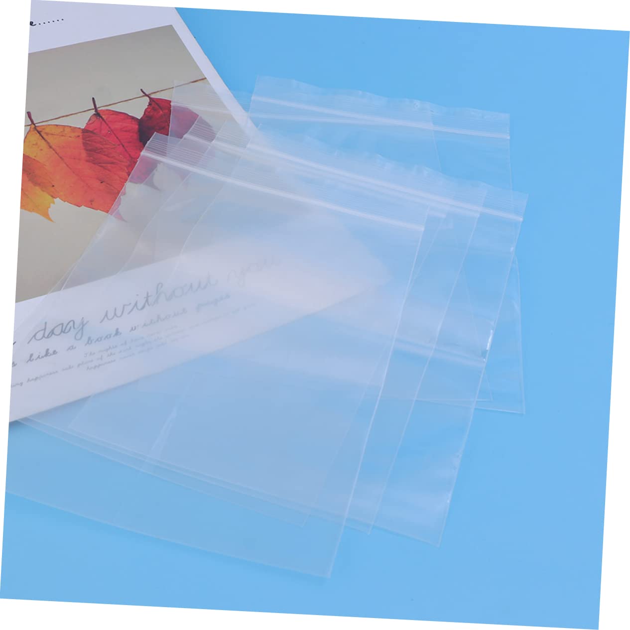 HOOTNEE 300pcs Sealable Storage Bag Clear Storage Tote Clear Zipper Bags Zipper Storage Bags Food Bag Storage Bag Organizer Food Sealer Bags Clear Zip Pouch Reclosable Zip Bag Bags for