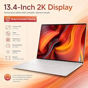 Dell XPS 13 9345 Ai Laptop, 13.4" 120Hz 2.8K 500 nits 32GB LPDDR5X 1TB SSD, Snapdragon X Elite(X1E-80-100,12 Core Dual-Core 45 Tops), Qualcomm Adreno Graphics, Wi-Fi 7, Bluetooth 5.4, Windows 11 Pro — photo 4 of 6