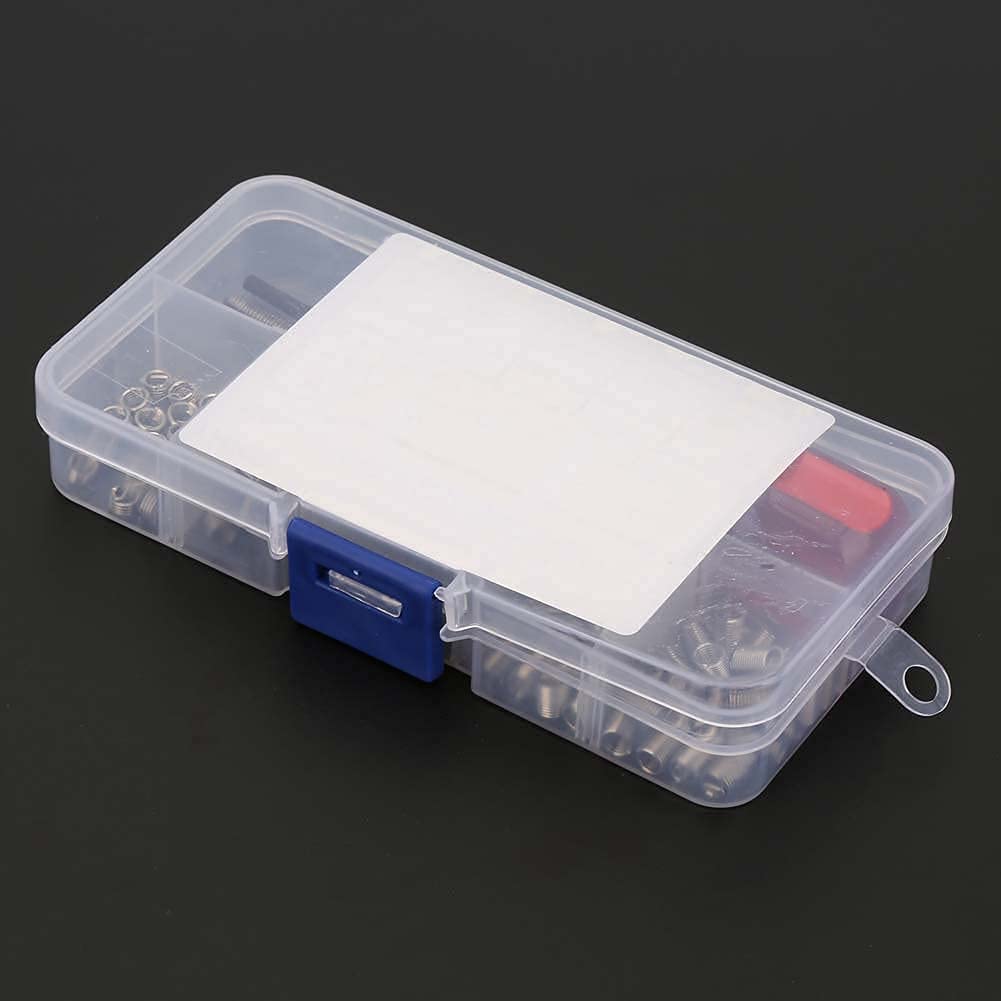 105 Pièces Ensemble en Acier Inoxydable M3, Filet M3 Fil Vis Manchon Filetage Réparation Insert Kit Ensemble D'outils (Boîte M3*0.5)