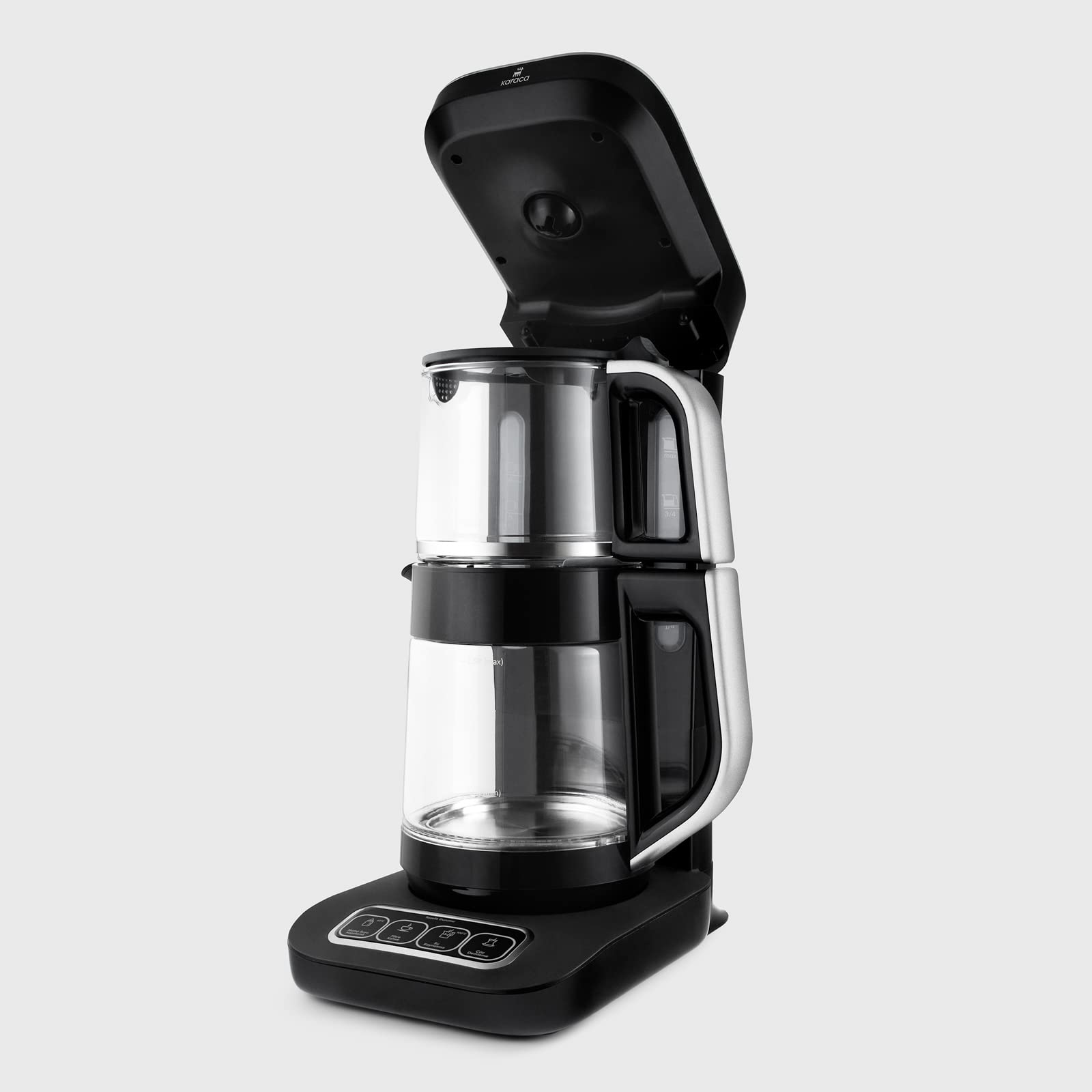 Karaca Robotea Pro Connect 4 in 1 Konuşan Cam Çay Makinesi Silver