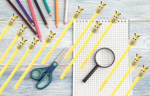 Yyaaloa 30 bolígrafos de gel con tinta negra en forma de abeja miniatura 6