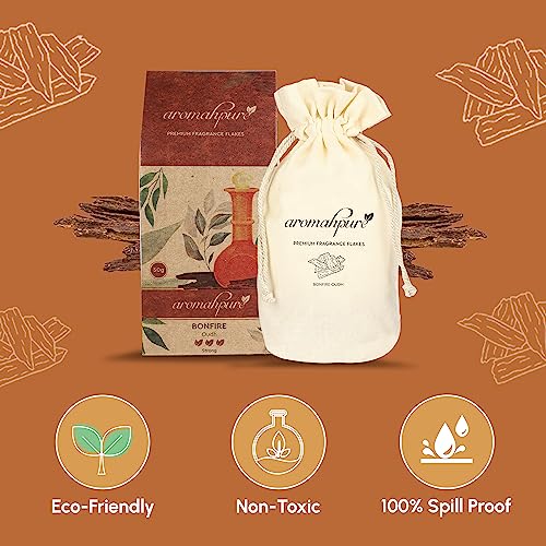 Image of Aromahpure Premium Car Perfume Flakes - Royal Oud, Luxury Car Air Freshener made Organically with Essential Oil, Grains, and Flakes - 50 Gms, fragrant for 30 days.(Pack of 2), IFRA certified