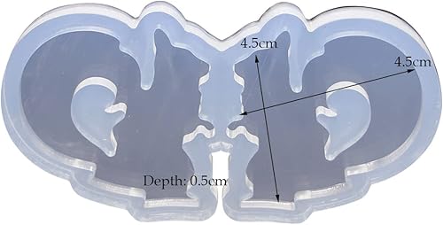 Miniatura 2 de Angel Wings Molde de silicona transparente para ardilla, para resina UV, resina epoxi, manualidades, joyería, bricolaje, dulces, chocolate, para