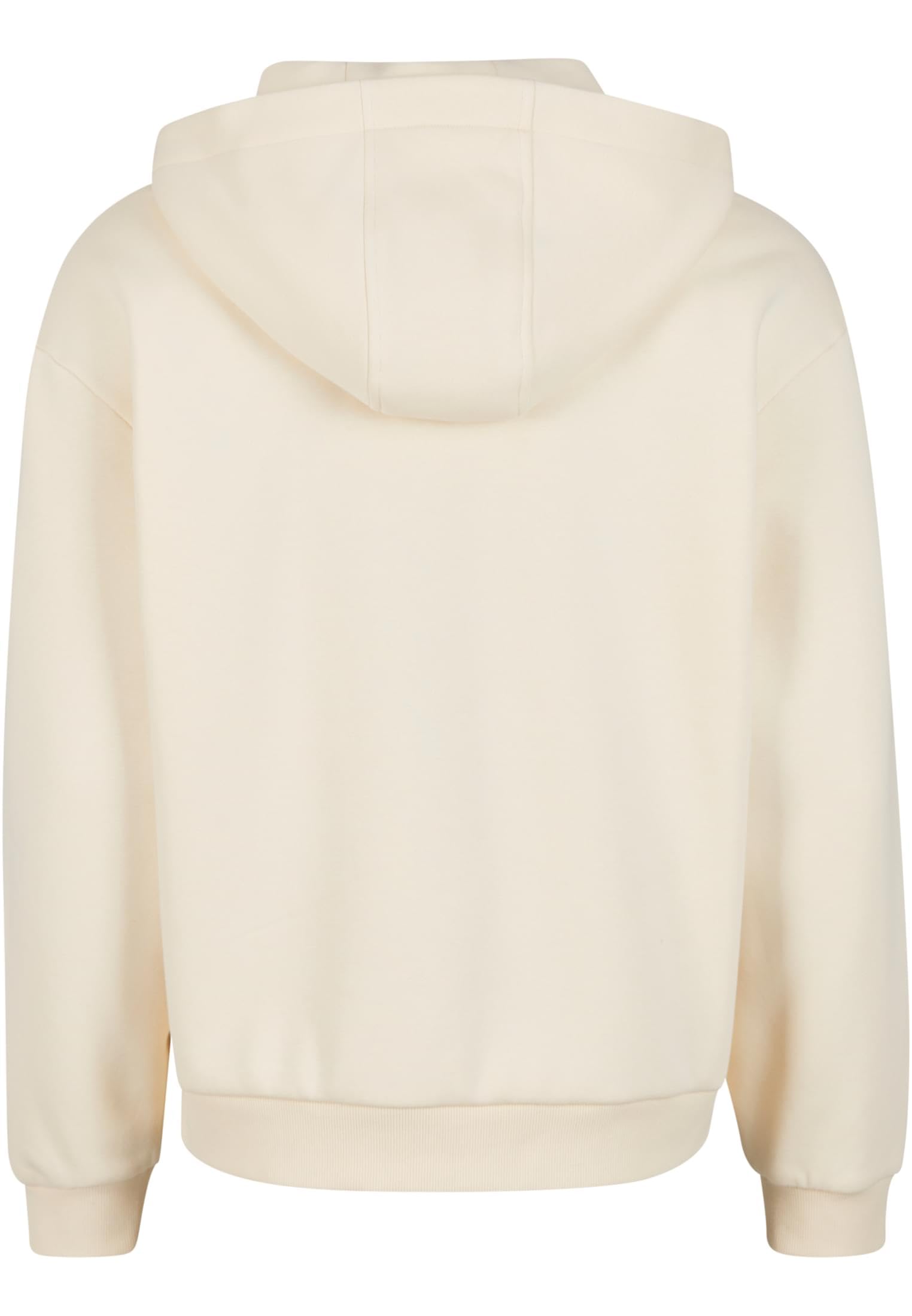 Urban Classics Męska bluza z kapturem Fluffy Zip Hoody, puszysta bluza z kapturem z zamkiem błyskawicznym, bluza z kapturem dla mężczyzn, oversize fit, Whitesand, M