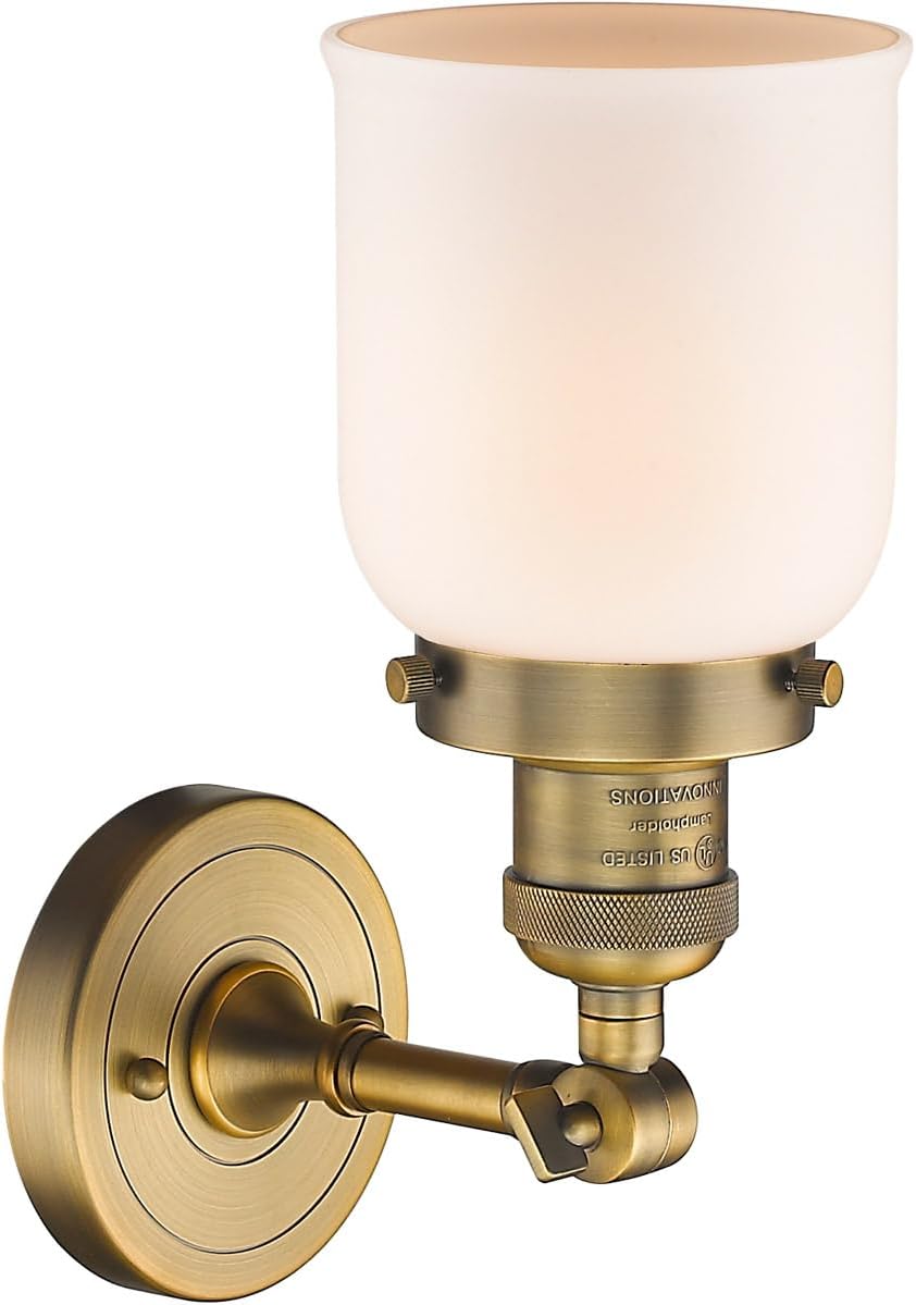 Innovations 201F-BB-G51 Transitional One Light Semi-Flush Mount from Franklin Restoration Collection in Brass-Antique Finish