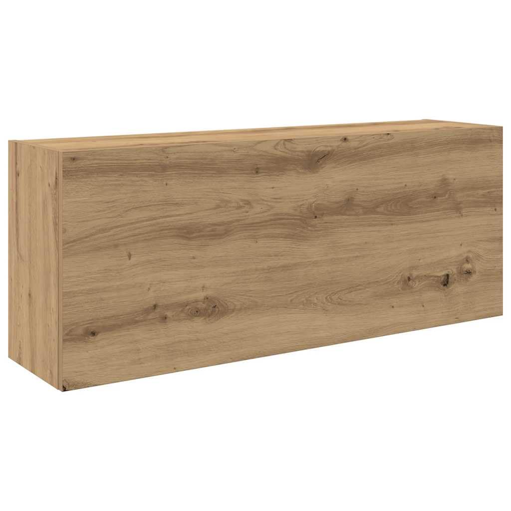 Tidyard Floating Cabinet Kitchen Bathroom Wall Cabinet Artisan Oak 100x25x40 cm Engineered Wood Floating Storage Cupboard