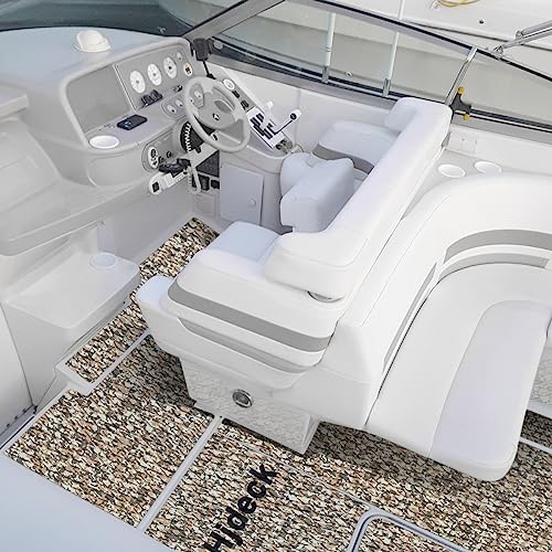 Image of Hjdeck Boat Flooring EVA Foam Boat Decking Self-Adhesive Camo Marine Carpet Yacht Kayak Decking Non-Skid Sheet Swimming Pool RV Carpet Boat Foam Flooring Surfboard Marine Flooring Mats (47.2 inchx11.8 inch)