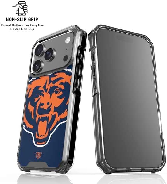 Skinit Clear Phone Case Compatible with iPhone 17 Pro Max - Officially Licensed NFL Chicago Bears Large Logo Design
