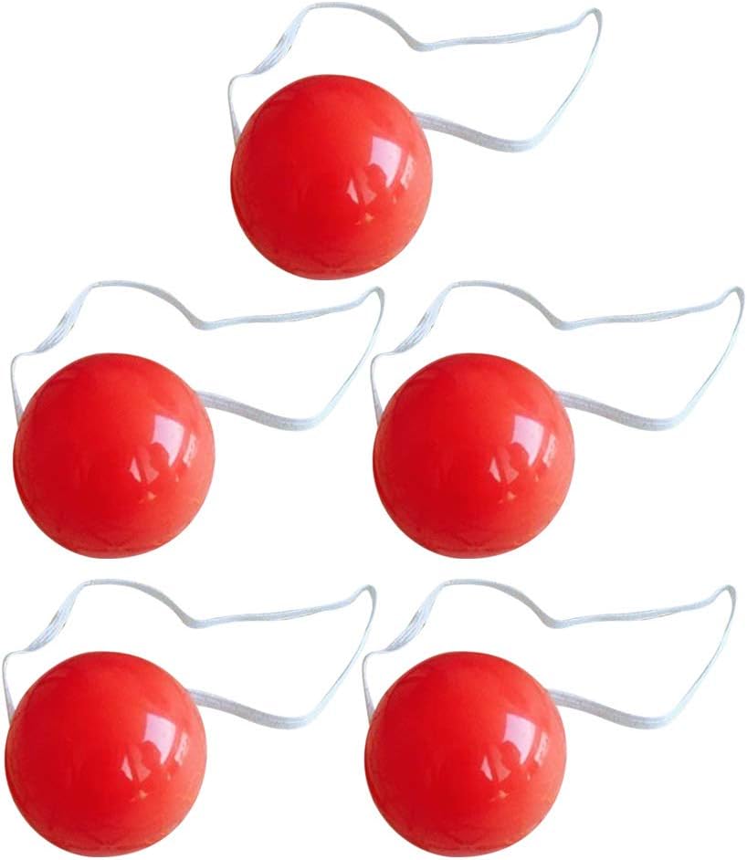 予約販売 Toymytoy 5ピース ピエロ鼻 プラスチック 輝く赤い鼻 パーティー衣装 子供おもちゃ ドレスアップ小道具