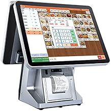 All in One Cash Register with Built-in Receipt Printer Point of Sale System, 15" Touch Screen Retailer, for Retail, Restaurant