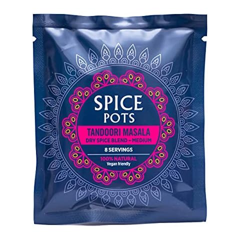 Spice Pots Tandoori Masala Curry Powder Refills - 40g - Recyclable Packaging (Tandoori Masala) Gluten Free Curry Spices Cover
