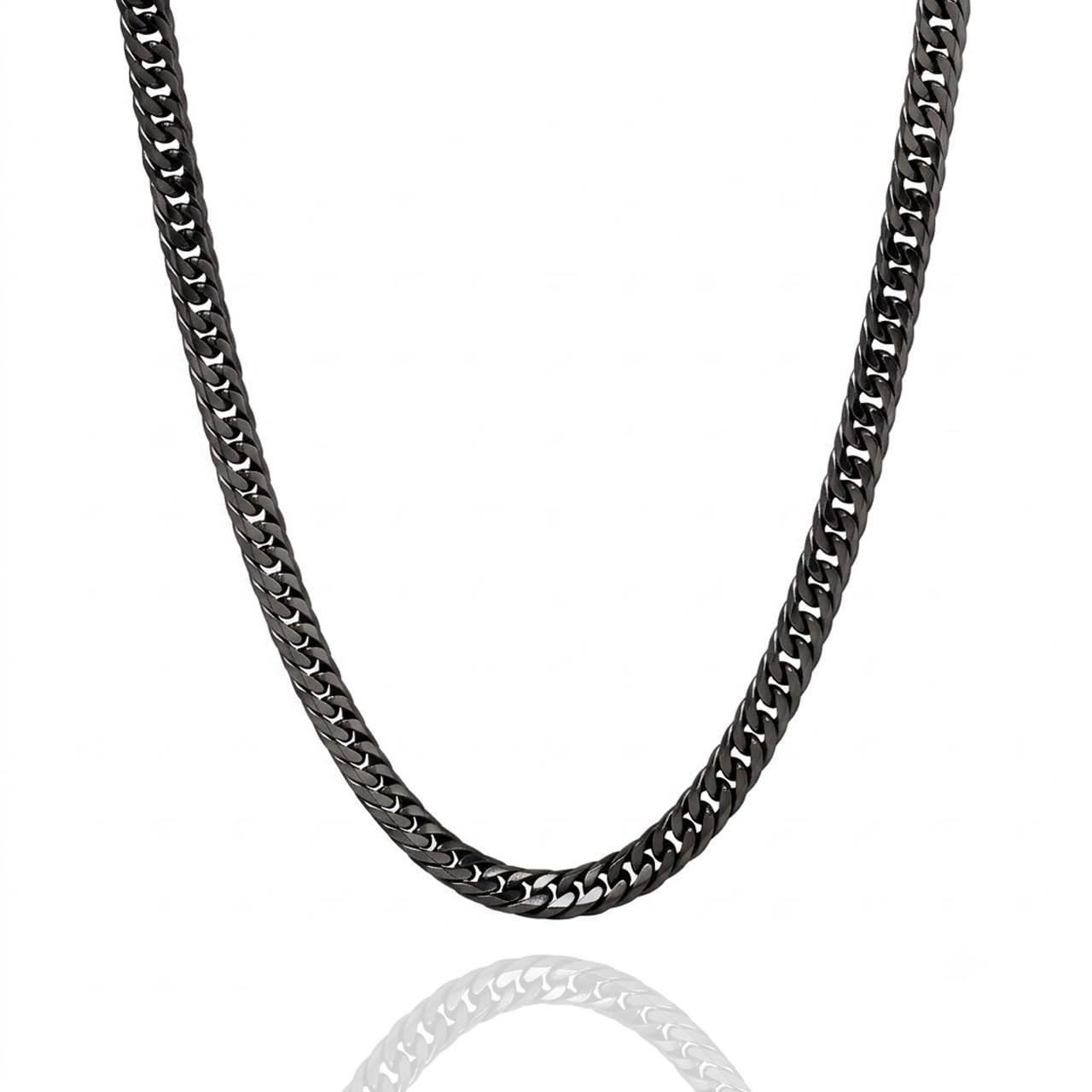 Amazon.co.jp: チタンネックレス 50cm 4.5mm 喜平ネックレス ブラック