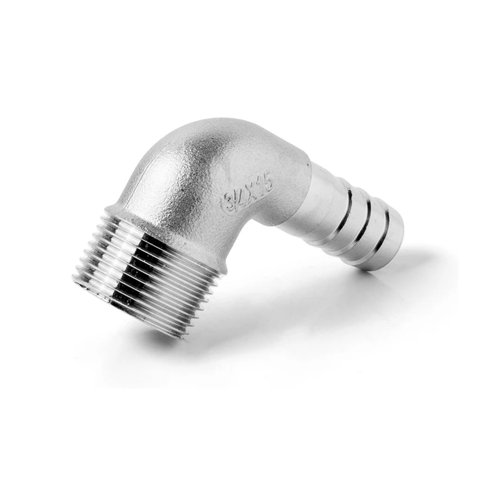 Conector BSPT de acero inoxidable 304 codo 90 para tuberías de agua