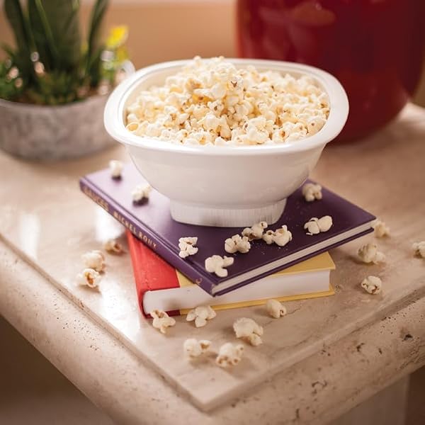 Nordic Ware Microwave Popcorn Popper, White, 12 Cup - 2