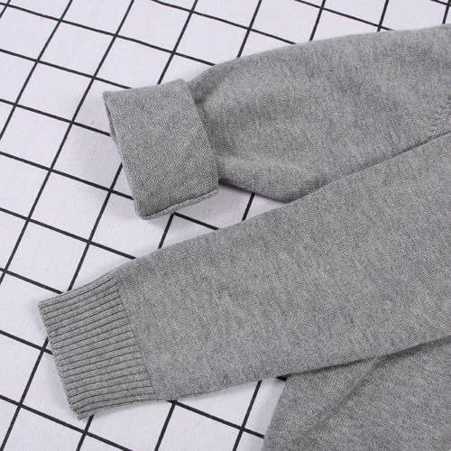 Girls Sweater Kids Crewneck Long Sleeve Knit Pullover Tops White 9-10 T - image 6