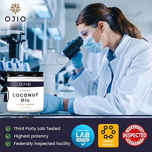 Ojio Ultra Pure Unrefined Extra Virgin Organic Coconut Oil (Ojio-Coco-Oil16Oz-Mer) #TOP5