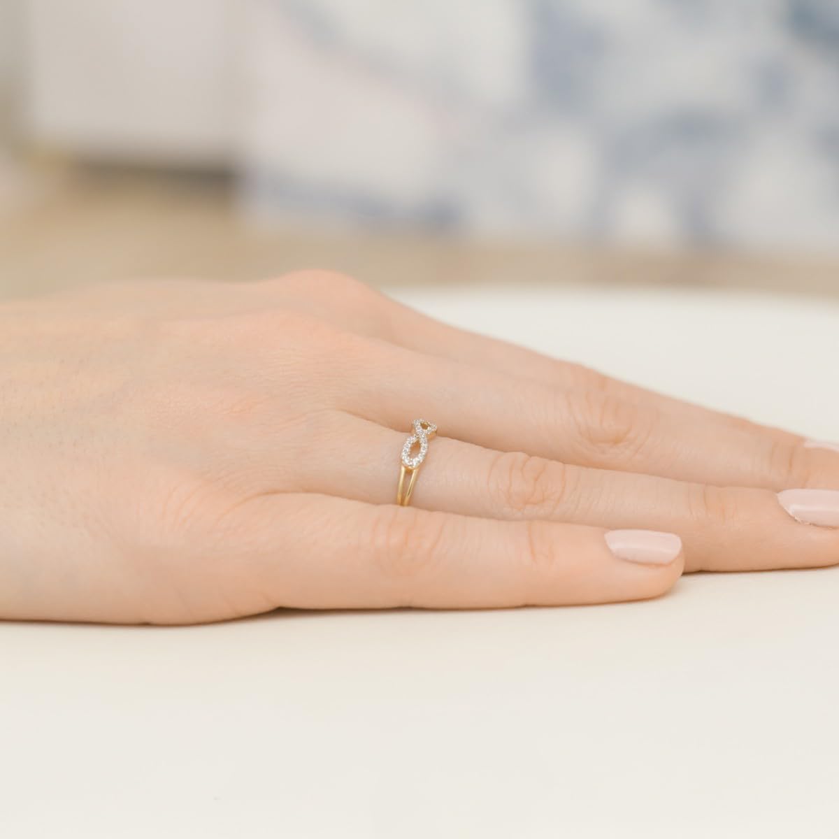 Sakrami Bague en or, l'Infini, avec des Zircons