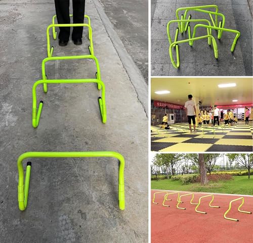 Ostacoli di agilità per allenamento – Ostacoli pliometrici pieghevoli per basket, calcio, baseball, visibilità multipla per migliorare le prestazioni di allenamento
