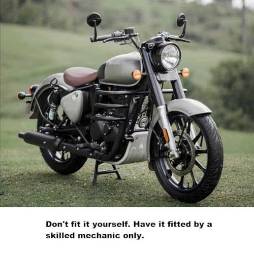 Image of Bike Round Rear View Side Handle Bar End Mirror Convex Glass Compatible with Classic Reborn 350 Continental GT Interceptor Meteor 350 Hunter 350 Super Meteor 650 Himalayan Standard 350 Guerrilla 450