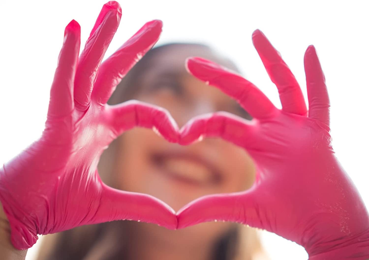 LavaLock Guanti usa e getta in nitrile per barbecue, con fodera in cotone, per cucinare all'aperto, grigliare, affumicatori e barbecue, per uso chef o cucina (misura media, 50 pezzi, rosa con cucchiai
