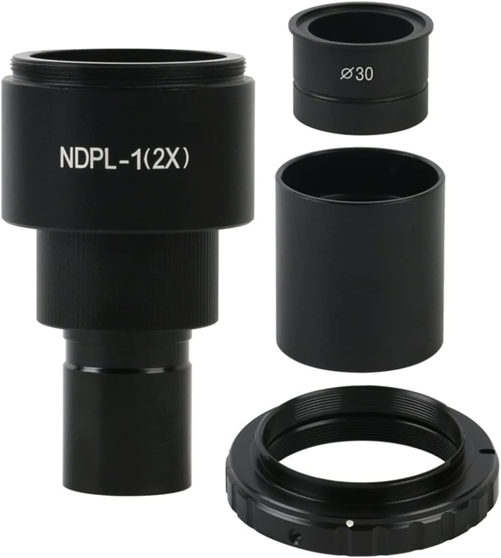 Kit de Accesorios para microscopios Adaptador de Lentes de Ocular de microscopio biológico 2X 23 Kit de Accesorios para microscopios Adaptador de Lentes de Ocular de microscopio biológico 2X 23