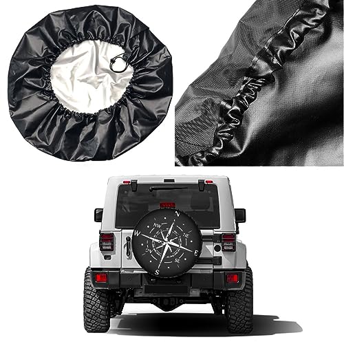 Image of Ancient Nordic Symbol Compass Spare Tire Cover Dust-Proof Wheel Tire Cover Fit Trailer, RV, SUV and Many Vehicle 14 Inch