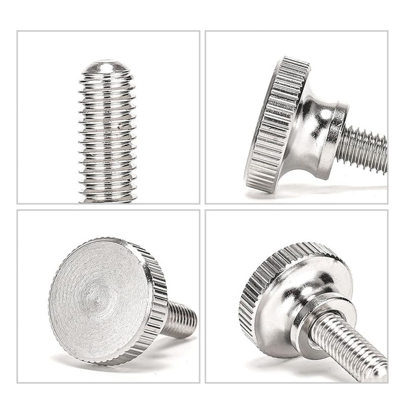 QUARKZMAN 6 Stück M4 X 16mm Flache Rändelkopf Rä Produktbild-Vorschau 12