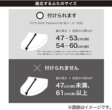 NITORI 7702738 Soft Touch Lid Cover for Washing/Heating Toilet Seats, Long Size, Navy