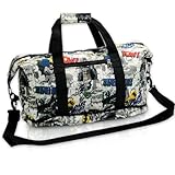 BATMAN Superhero Travel Duffle Bag – Waterproof Sports Gym Bag for Boys Girls Teens, Overnight Weekender with Shoe Compartment and Wet/Dry Pocket, Hero Themed Sleepover Carry-On Tote
