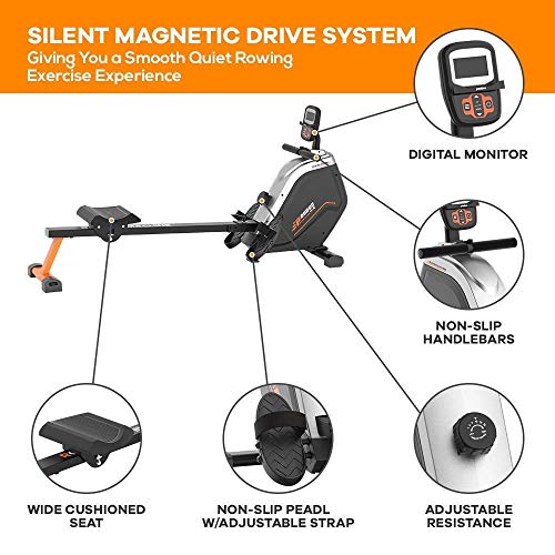 Pooboo Magnetic Rowing Machine features