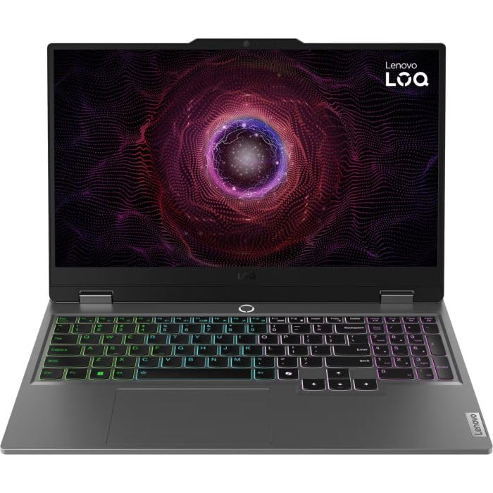 Lenovo Ordinateur portable gaming LOQ 15AHP9, AMD Ryzen 7 7445HS, 15,6", IPS, RAM DDR5 16 Go, SSD 512 Go, NVIDIA GeForce RTX 3050 6 Go, sans système d'exploitation, gris luna, clavier QWERTY