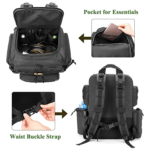 DSLEAF Tactical Pistol Backpack with 3 Cases
