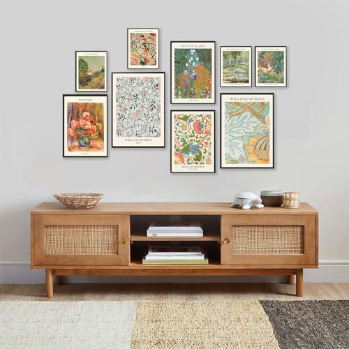 Vintage Eclectic Wall Art Prints Set of 9, Abstract Eclectic Wall Decor Matisse William Morris Van Gogh Monet Maximalist Famous Artist Painting Pictures, Trendy Maximalism Poster for Aesthetic - Image 5