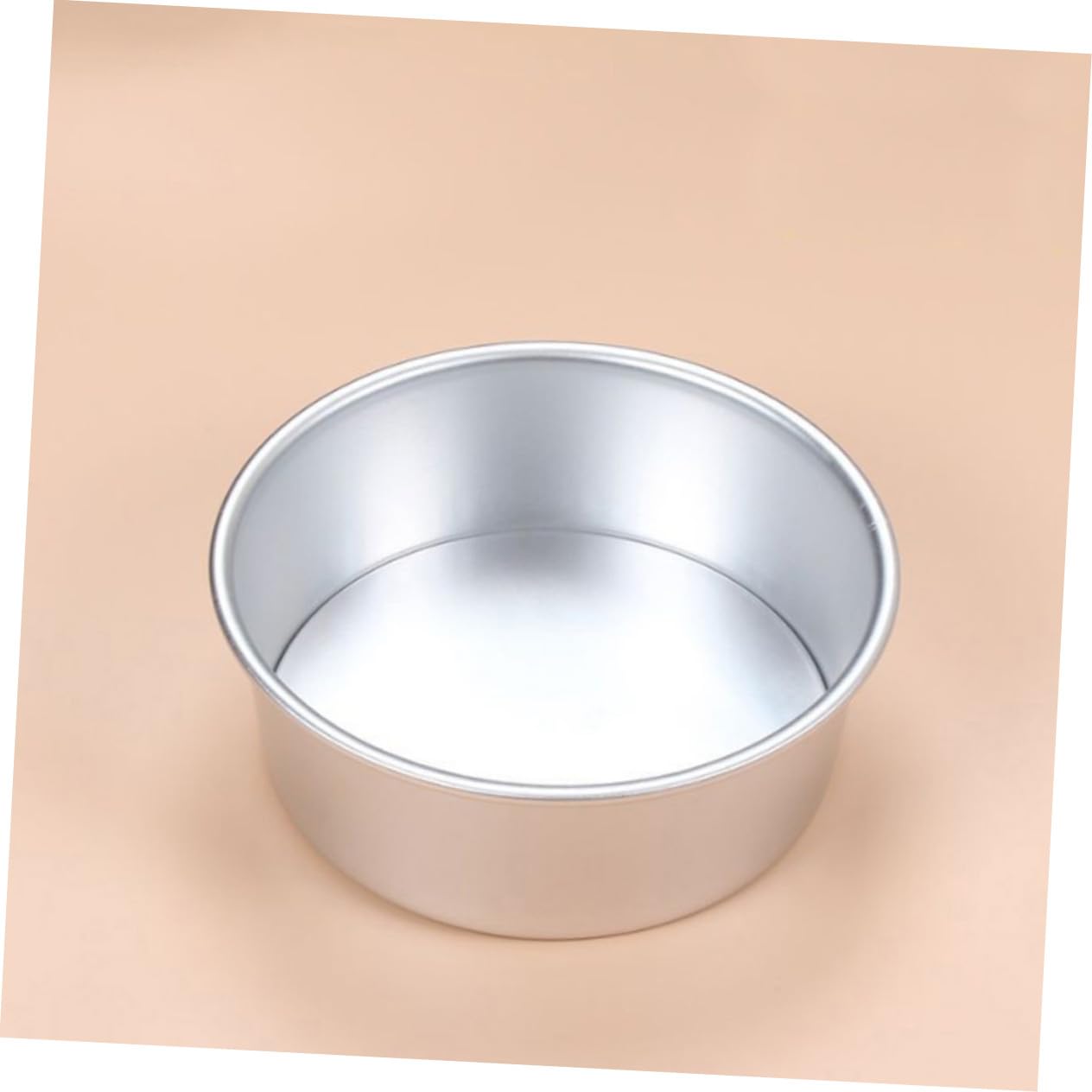 Molde 6 Pulgadas para Pastel Redondo de Aleación de Aluminio 4 Piezas | Plata, Fondo Extraíble y Antiadherente, para Frutas y Postres, Fácil Desmolde
