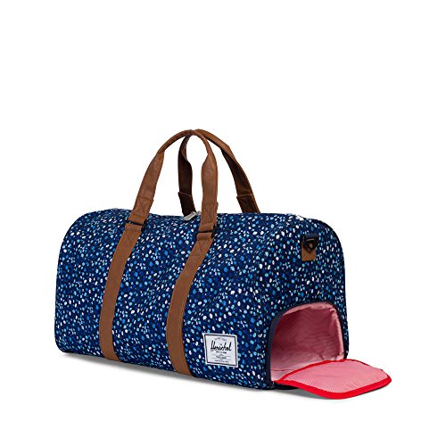 Image of Herschel Supply Co. Novel, Peacoat Mini Floral /Tan Synthetic Leather