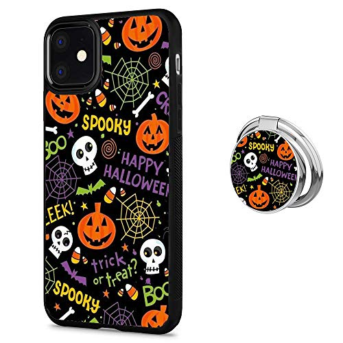 Universal Custom Halloween iPhone 11 Pro Max Case with Ring Holder Kickstand Rotational Heavy Duty Armor Protective TPU Bumper Shell Cover for iPhone 11 Pro Max