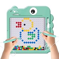 YYDeek Magnetic Drawing Board for Kids Ages 4-8, Magnetic Dot Art with 2 Pens, Magnet Doodle Board for Toddlers, Montessori Toys for Boys Girls