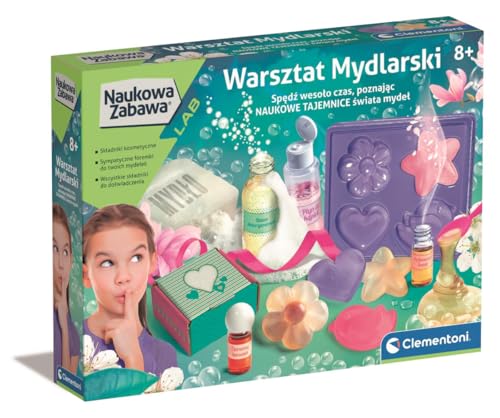 Atelier de savon Clementoni 50888 : kit de loisirs créatifs enfant pour fabriquer des savons