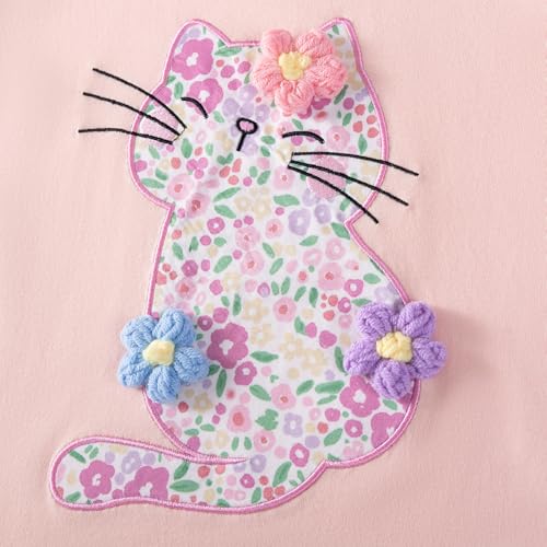 Image of Toddler Girls T-Shirt Short Sleeve Shirt Unicorn Bunny Print Cute Summer Tops Tees Dinosaur Graphic