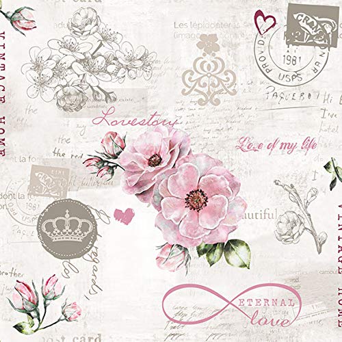 20 servilletas de amor atemporal como decoración de mesa para bodas, aspecto vintage, 33 x 33 cm Cover